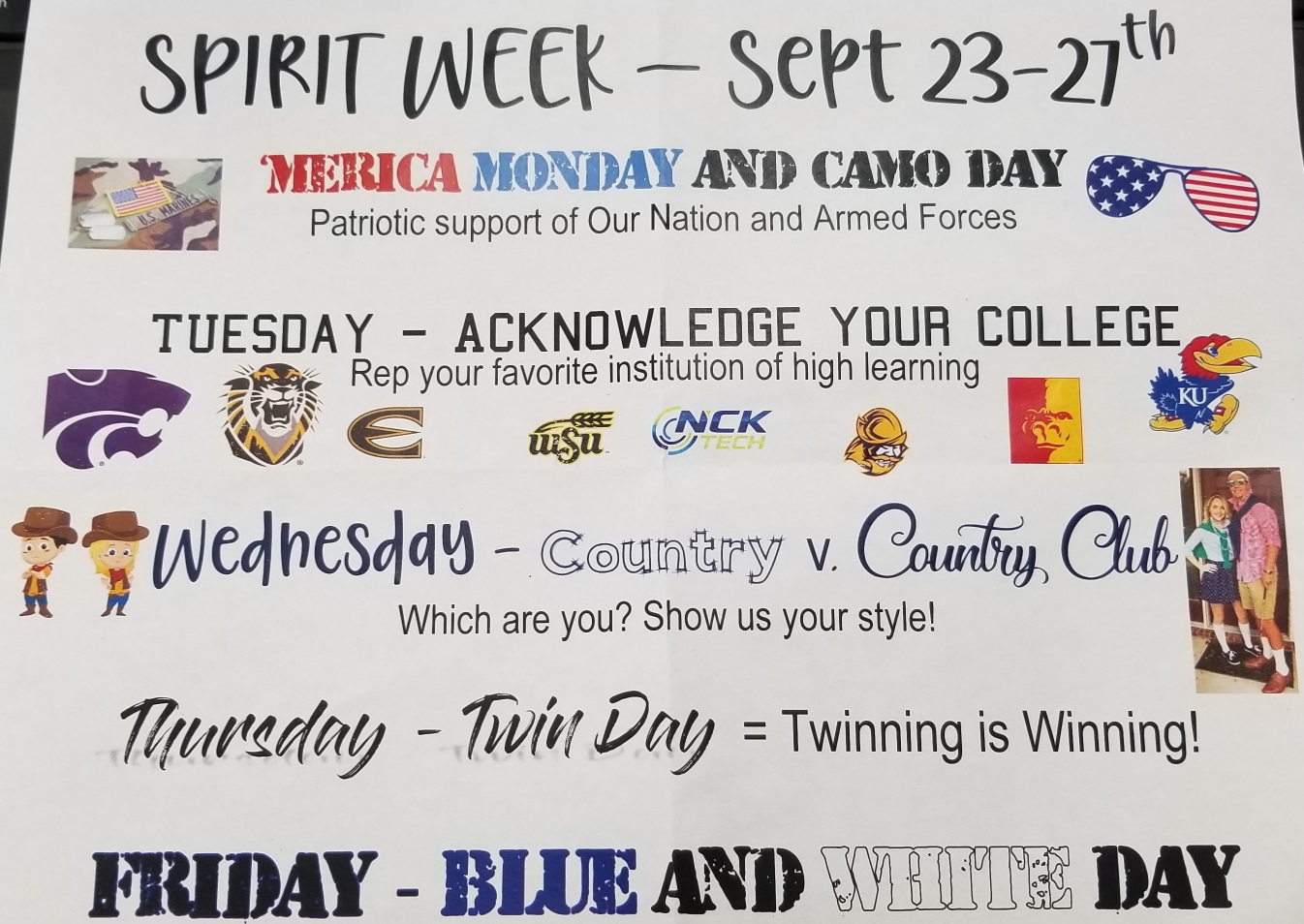 Spearville Schools, USD 381 Spirit Week